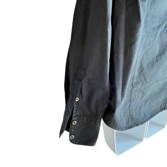 Gap Black Long Sleeve Button-Up Shirt M Womens Casual Cotton 87v - Picture 7 of 9